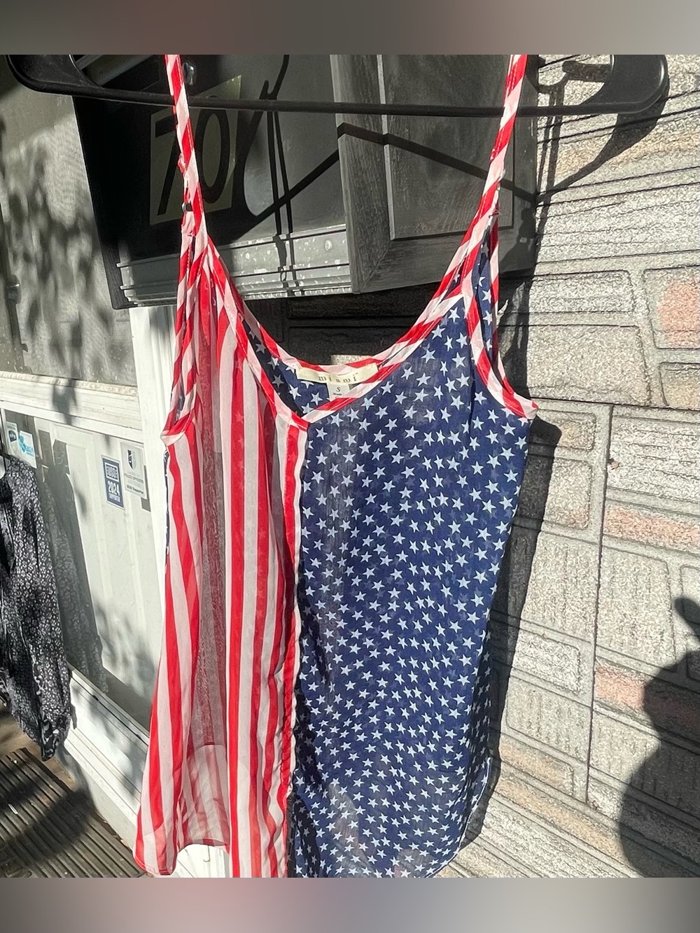 Miami Patriotic Star & Stripe Sleeveless Tank Sheet Small